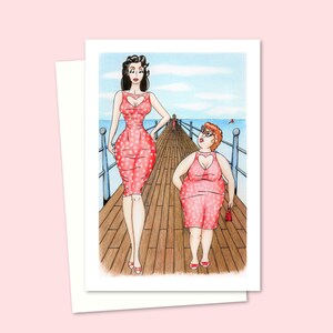 Funny Greeting Card - Seaside Postcard Humour Birthday Card - Perfect for Friends & Family - Blank Inside For Your Message