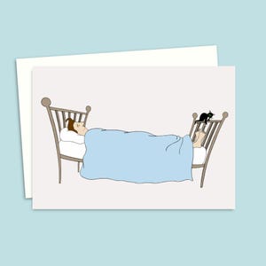 Cat Dad Card - Original Art Greeting Card Inspired by Cat Life - Ideal for Birthdays and Father's Day - Blank Inside for Your Own Message