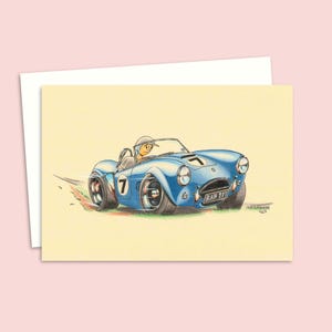 Sports Car Greeting Card - Birthday Card Perfect for Dad, Brother or Friend - Ideal Father's Day Card - Blank Inside for a Personal Message