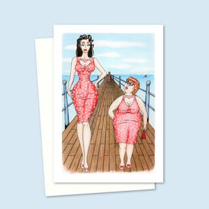 Funny Greeting Card - Seaside Postcard Humour Birthday Card - Perfect for Friends & Family - Blank Inside For Your Message