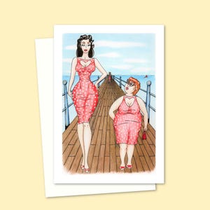 Funny Greeting Card - Seaside Postcard Humour Birthday Card - Perfect for Friends & Family - Blank Inside For Your Message