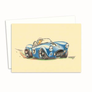 Sports Car Greeting Card - Birthday Card Perfect for Dad, Brother or Friend - Ideal Father's Day Card - Blank Inside for a Personal Message