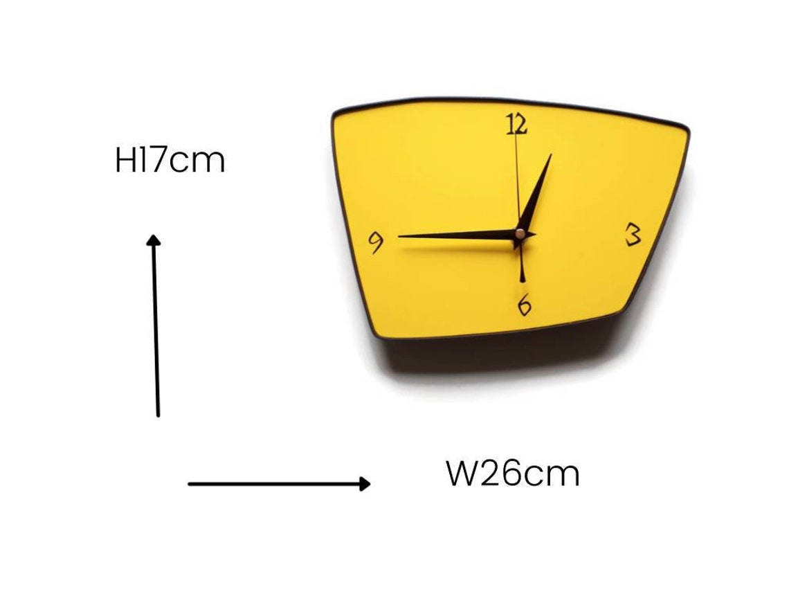 Retro style yellow wall clock hand made in a mid century Etsy