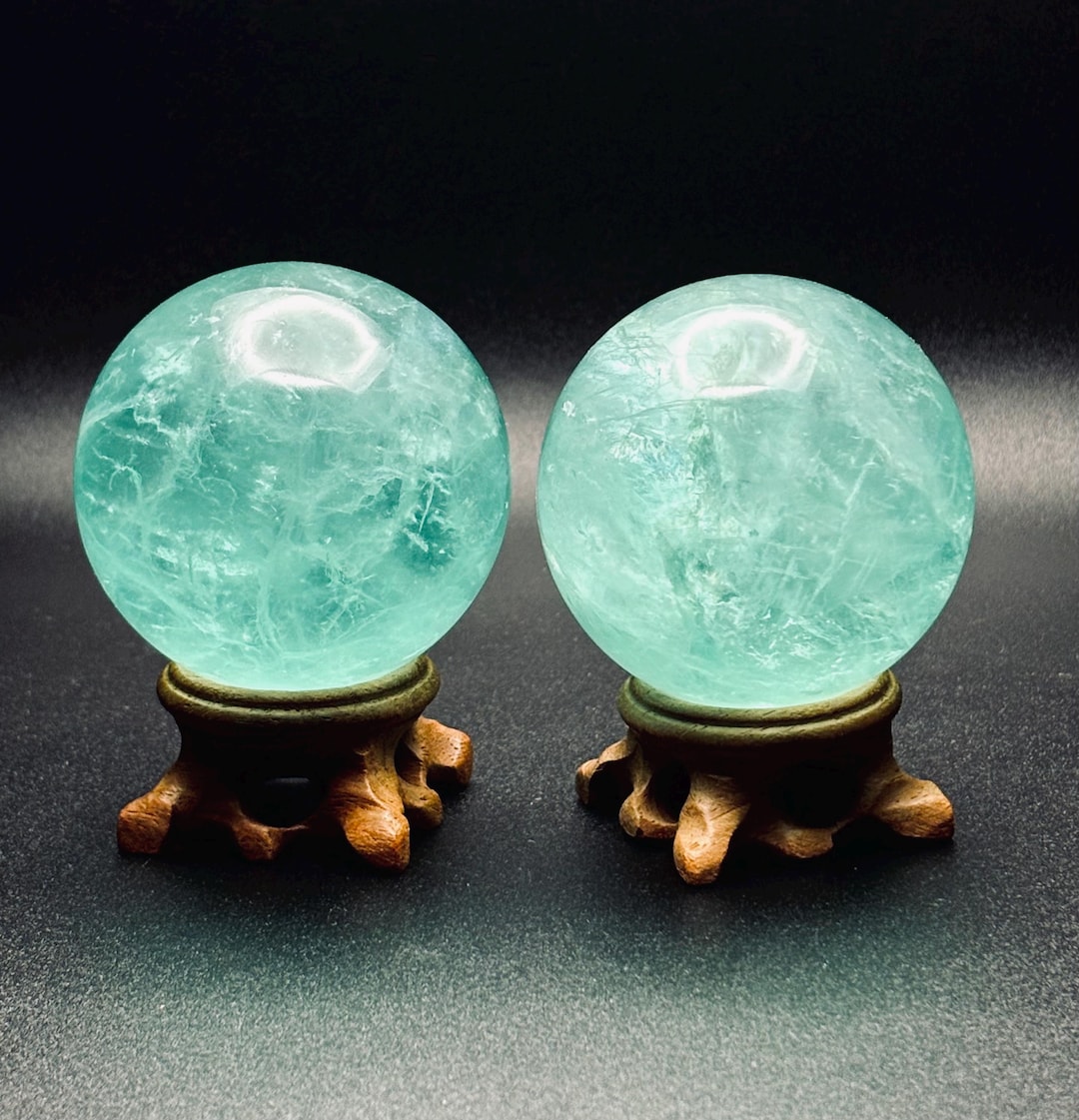 SALE! Mint Fluorite Sphere - Etsy