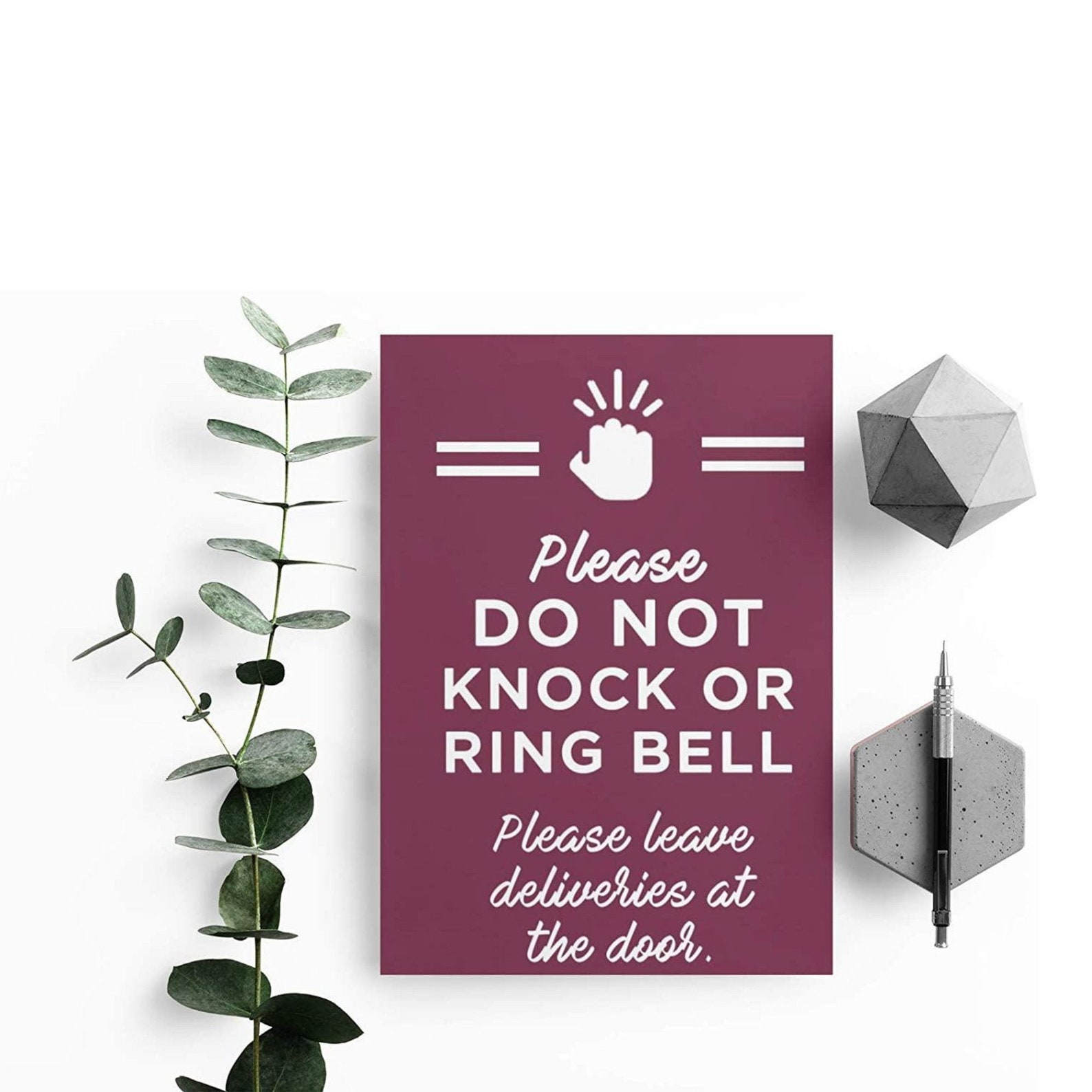 Do not Knock or Ring Doorbell Sign Leave Packages Sign Etsy