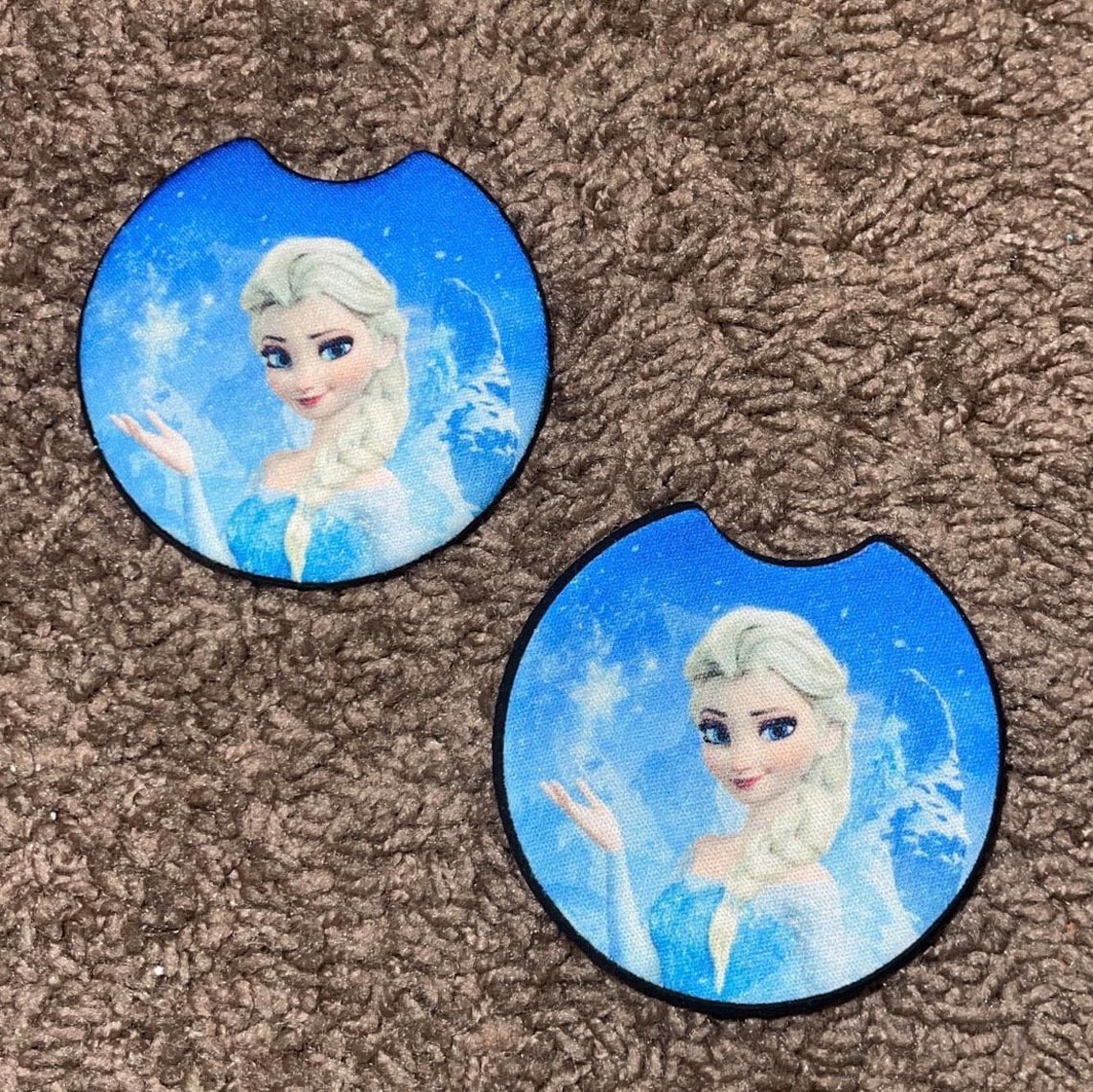 Elsa Car Coasters Etsy