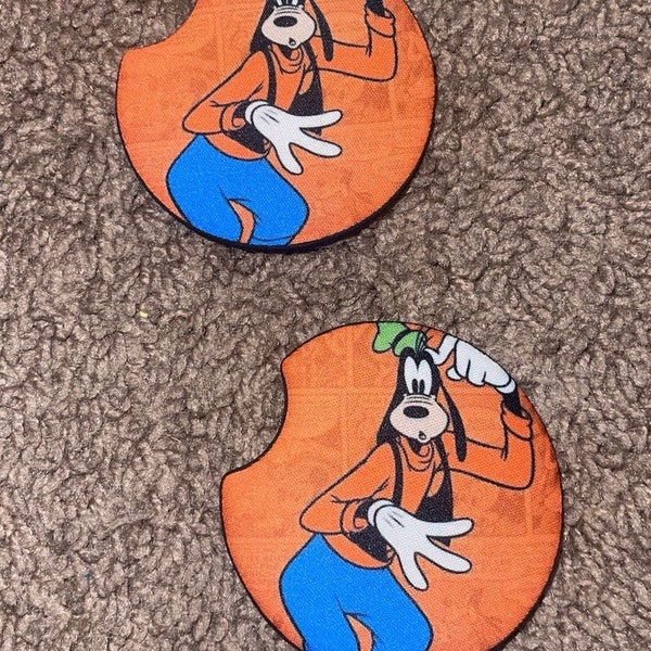 Orange Goofy Car Coasters