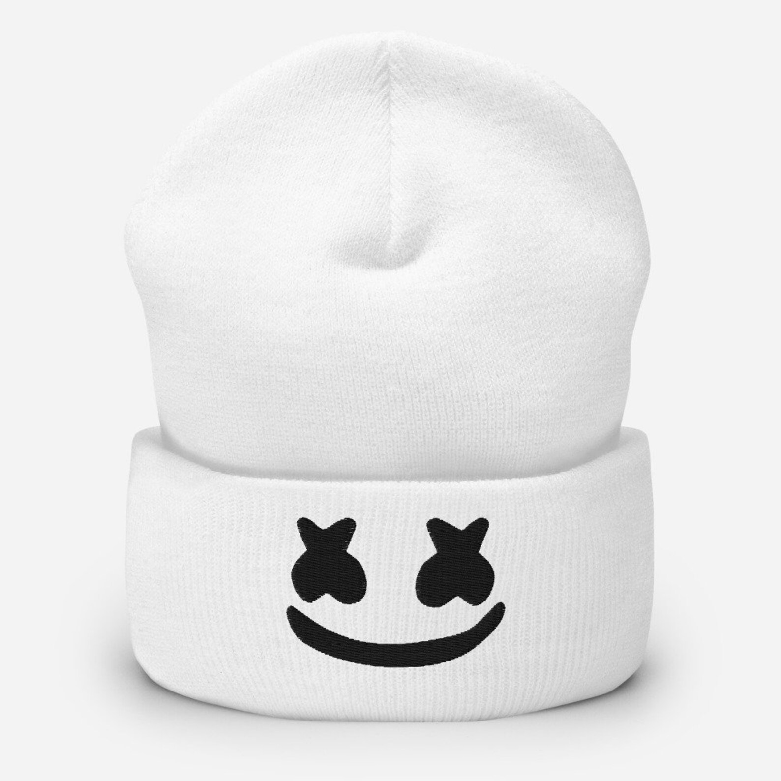DJ Marshmello beanie Dj Marshmello cuffed beanie Dj Etsy