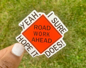 pix Road Work Ahead Vine road work ahead etsy