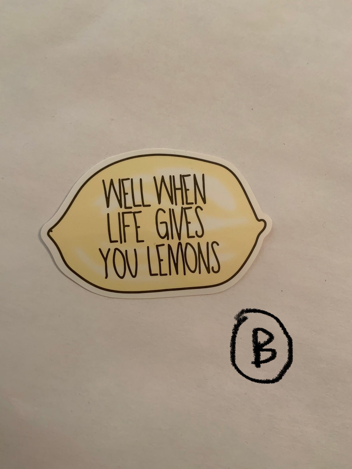 When life gives you lemons vine sticker Waterproof vinyl Etsy