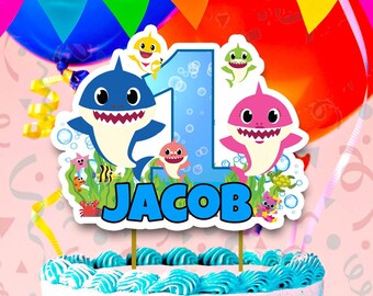 Baby Shark Cake Topper Printable Etsy Baby Shark Cake Topper Printable Etsy
