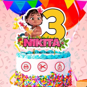 Moana Cake Toppermoana Birthday Moana Party Moana Printable Etsy Moana Cake Toppermoana Birthday Moana Party Moana Printable Etsy