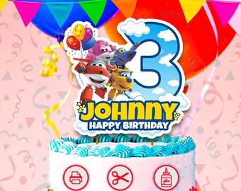 Super Wings Toppers Etsy