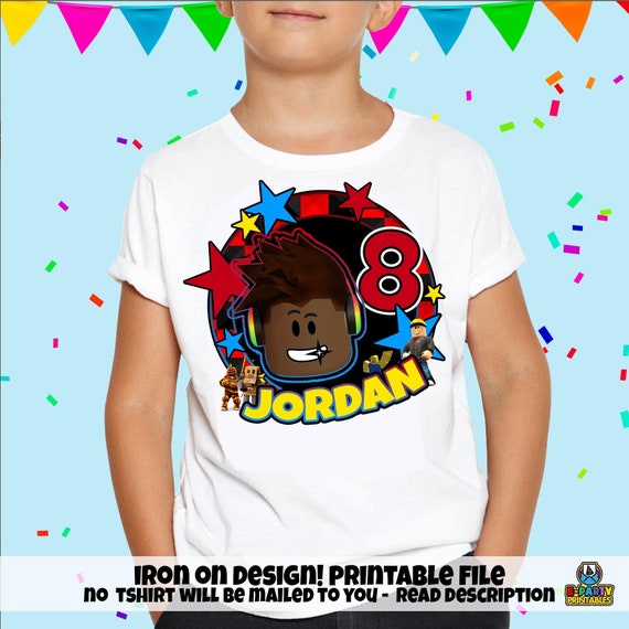 Roblox Iron On t-shirt Roblox Birthday t-shirt Personalized | Etsy