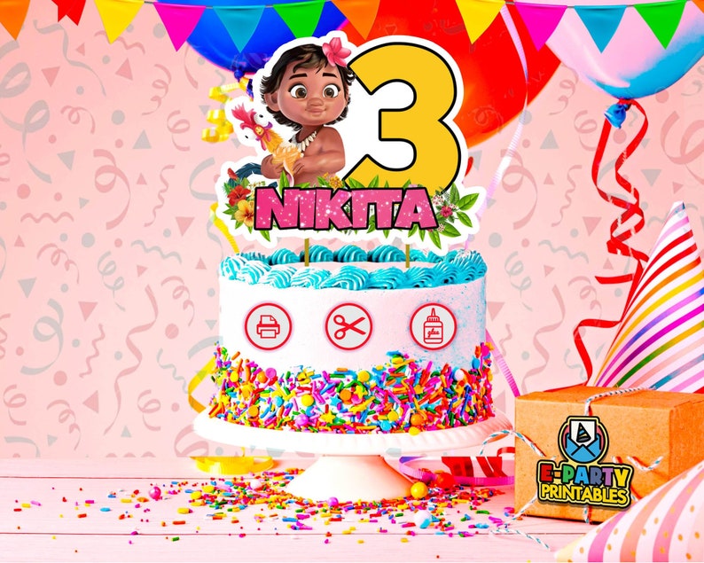 Disney Cake Topper Moana Party Moana Cake Topper Moana Birthday Moana Birthday Cake Moana Printable Cake Topper Moana Cupcake Toppers Paper Party Supplies Party Decor Itreen Com