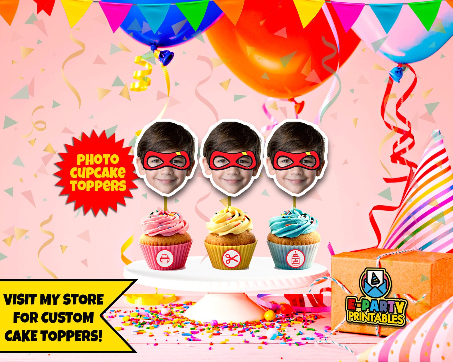 Ryans World Printable Cupcake Toppers Ryans World Birthday | Etsy
