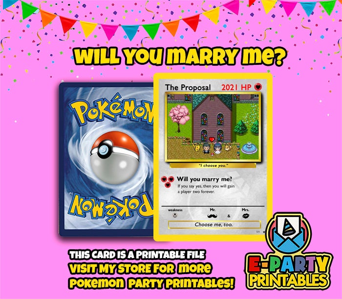 The Proposal Pokemon Card Valentine Pokemon Card Pokemon Etsy