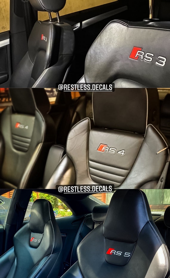 Audi Seat Emblem Decals Set Of 2 Decals Etsy Audi Seat Emblem Decals Set Of 2 Decals Etsy
