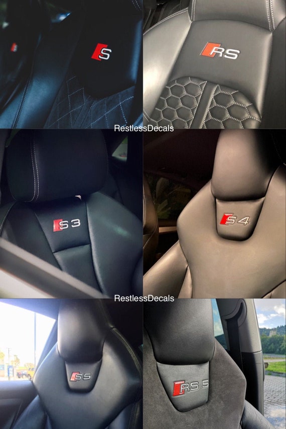 5x Audi S7 Aufkleber Logo Simbol für Ledersitze und andere 5x Audi S7 Aufkleber Logo Simbol für Ledersitze und andere