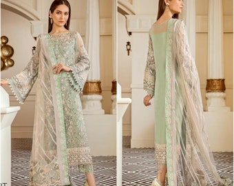 mint green pakistani bridal dresses