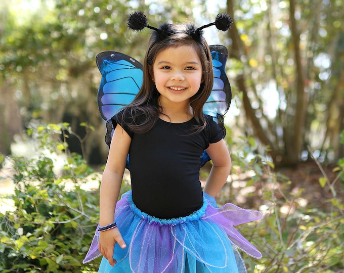 Midnight Butterfly Costume, pretend play dressup, kids dressup
