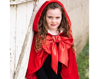Kids Cape Red Cape Cape With Hood Hooded Kids Cape - Etsy