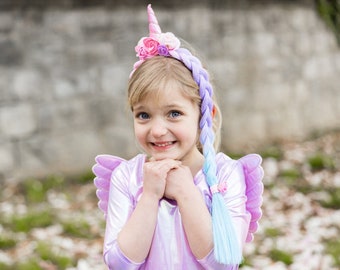 Unicorn Princess Braid Headband, Unicorn Hair Braid Headband for kids, kids hair braid, kids braid wig