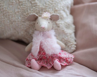 Ariella the Mouse Mini Doll, Soft Doll, soft-bodied bunny Doll, Soft mouse Doll, cloth doll, soft doll, mouse doll