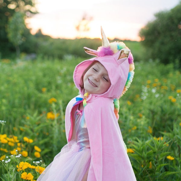 Great Pretenders Pink Unicorn Cape, Kids Pin Unicorn cape costume