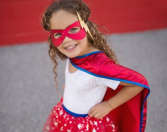 Superhero Tutu, Cape and Mask Set (3 pcs) Size Flexible Action GirlPower, , pretend play dressup, kids dressup