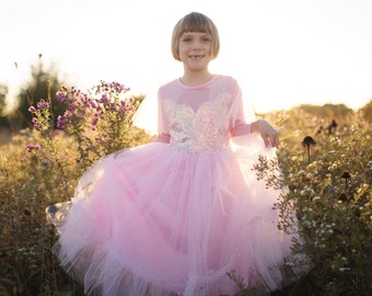 Elegant In Pink Dress, Pink princess dress, pink dress for girls, kids dressup