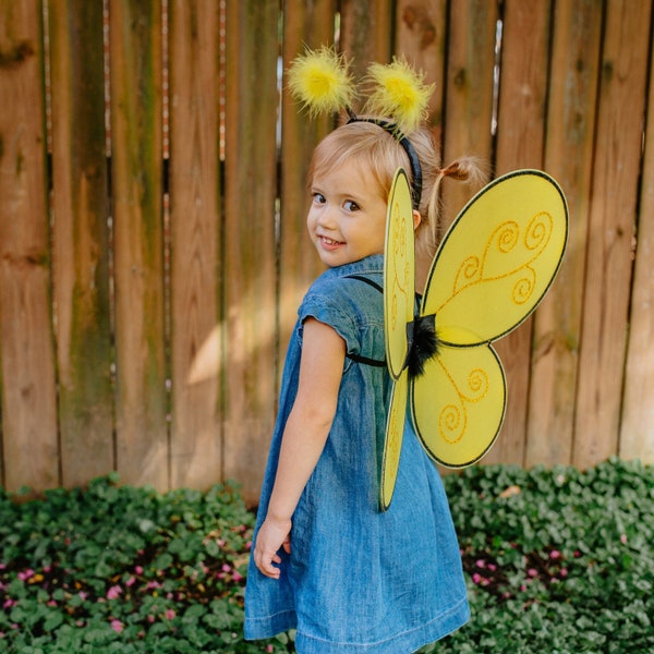 Bumble Bee Wings & Headband, kids wings, bumble bee costume, bee wings, kids costumes, kids dressup