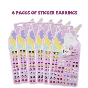 Unicorn Stick on Earrings, Sticker earrings for kids, stick on earrings