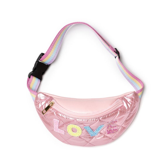 Love pink fanny pack deals
