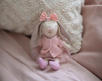 Clover the Bunny Mini Doll, Soft Doll, soft-bodied bunny Doll, Soft bunny Doll, cloth doll, soft doll, bunny doll