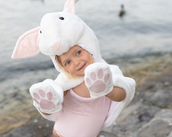 Bunny Cuddle Cape, BunnyCostume for Kids, fluffy Bunny cape, Kids Bunny Costume, kids Bunny cape