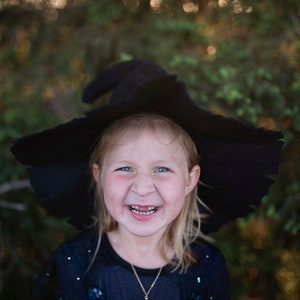 Kids witch hat, witch costume, witch hat for kids, kids halloween costume image 4