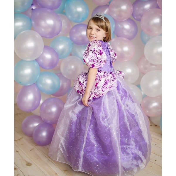 Royal Pretty Pink or Lilac Princess, pink princess dress, hoop dress, kids dressup, princess dressup