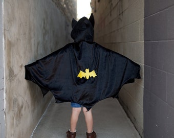 Bat costume cape, Cape for bat, pretend play dressup, kids dressup, Bat cape costume, kids bat costume