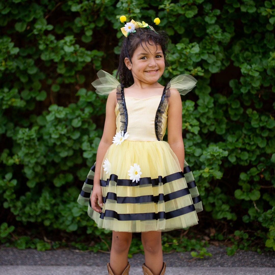 Funcredible Bumble Bee Costume Accessories - Bee Wings and Bee Antenna  Headband Set - Honey Bee Costumes - Halloween Bumblebee Cosplay Party  Favors