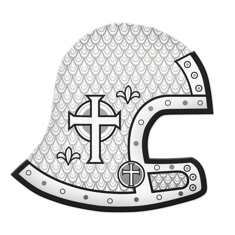 Colour-A-Knight Helmet Kids Colouring costume DIY Costume | Etsy