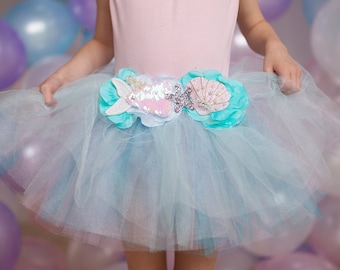 Mermalicious Tutu, Pastel Aqua, mermaid tutu, mermaid skirt, mermaid costume,  mermaid tail, blue tutu