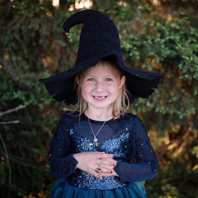 Kids witch hat, witch costume, witch hat for kids, kids halloween costume image 1