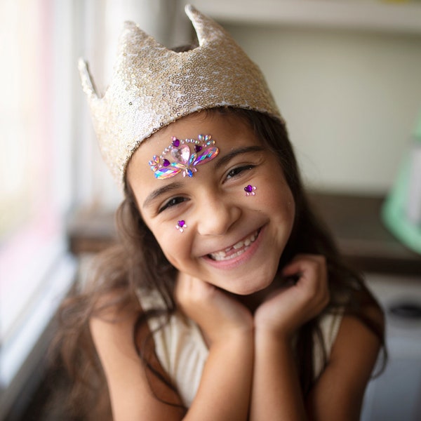 Gold or Pink Sequins Crown, Kids crown, soft crown, pink crown for kids, sequins crown