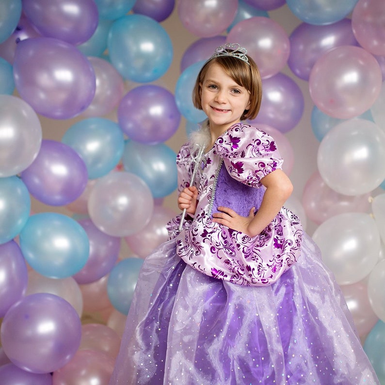 Royal Pretty Pink or Lilac Princess, pink princess dress, hoop dress, kids dressup, princess dressup image 3