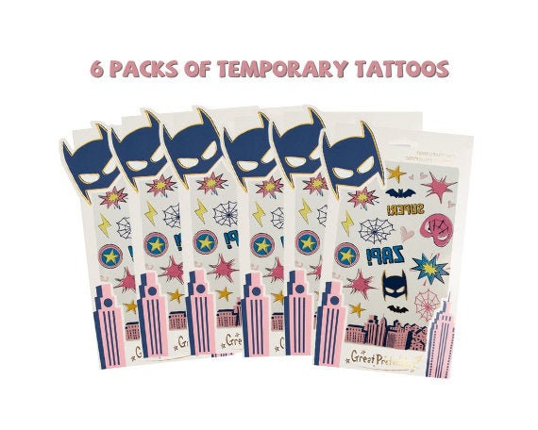 6 Packs of Superhero Star Temporary Tattoos Kids Tattoos - Etsy Australia 6 Packs of Superhero Star Temporary Tattoos Kids Tattoos - Etsy Australia