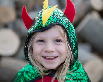 Dragon Knight Reversible Cape, Kids Dragon Cape, Knight Cape, Dragon and knight costume for kids