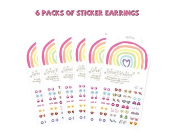Rainbow Love Stick-on Earrings, Kids Sticker Earrings, Kids Jewelry for  Unpierced Ears, Kids Earrings 