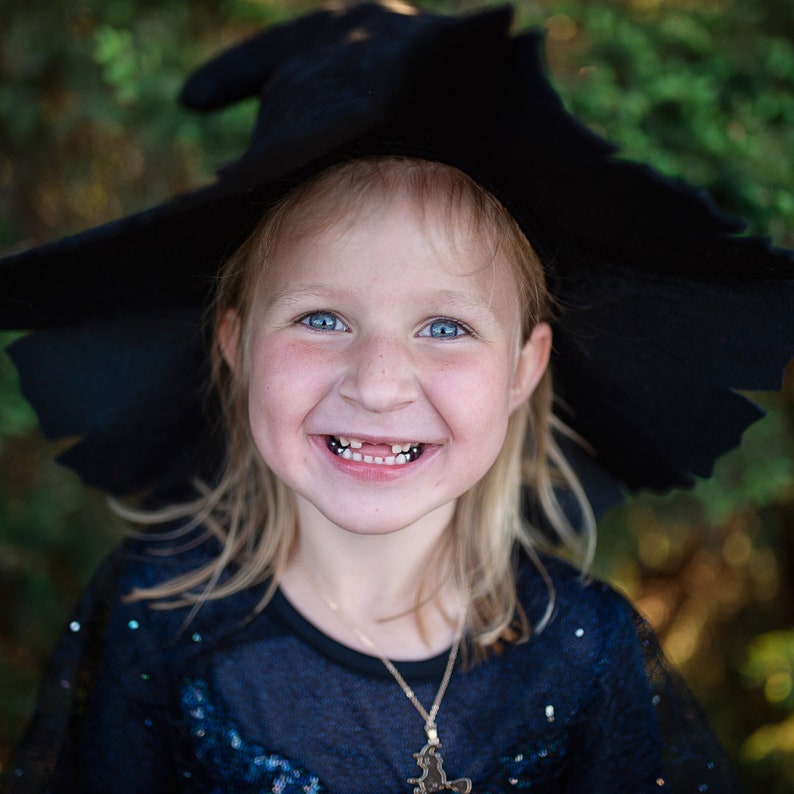 Kids witch hat, witch costume, witch hat for kids, kids halloween costume image 2