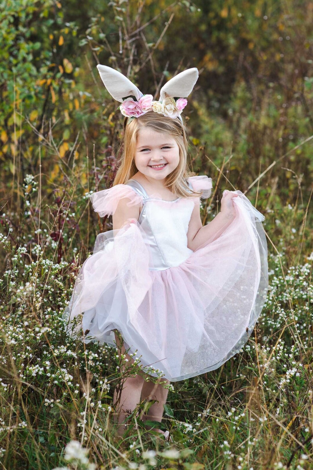 Woodland Bunny Dress & Headpiece, Bunny Tutu Dress, Easter Dress for ...